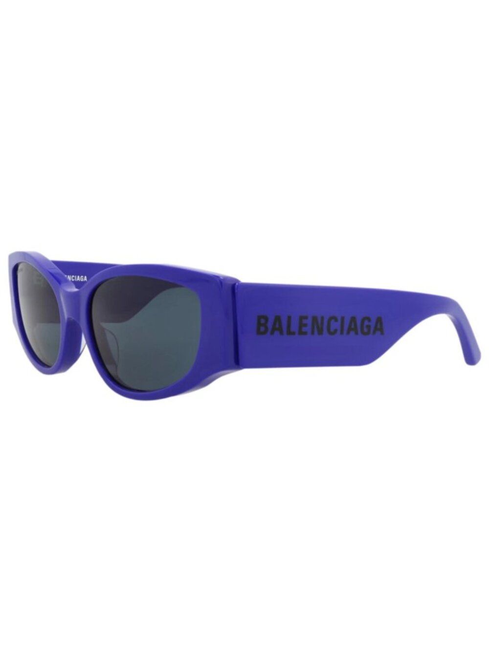 New Balenciaga Women's Sunglasses Cat Eye Recycled Acetate Frame Blue Blue Blue